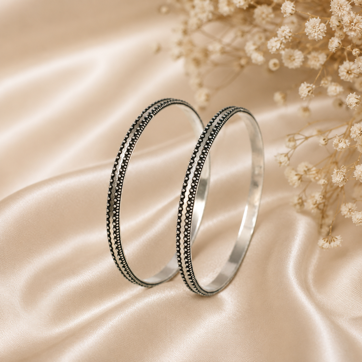 Zara Luxe Silver Bangles
