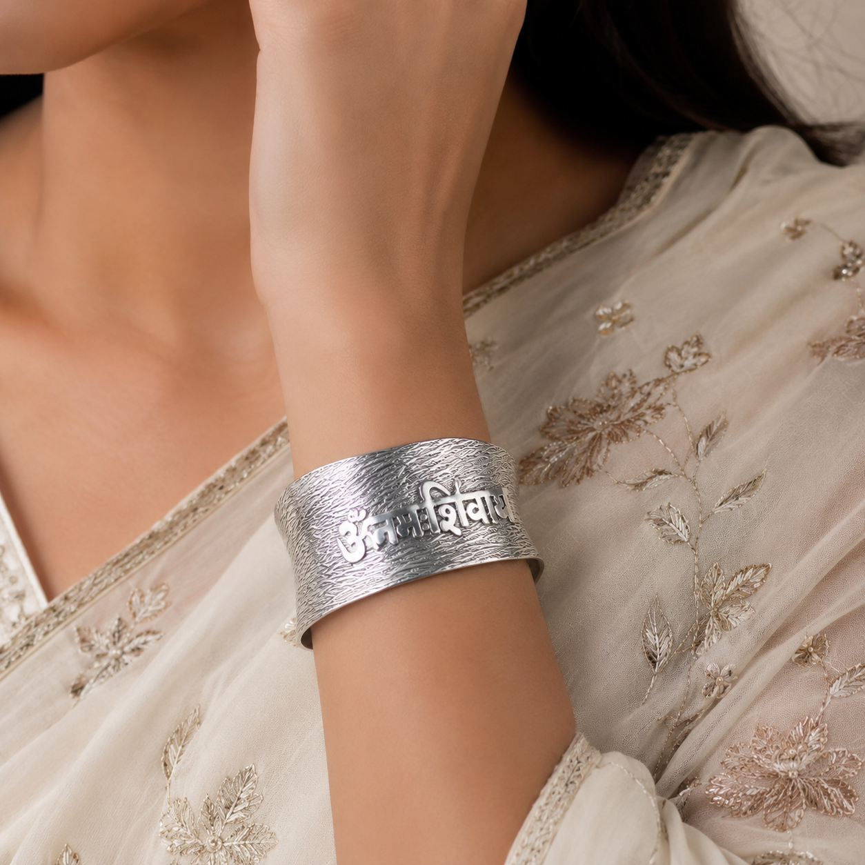 Eternal Ram Cuff  Silver Bracelet