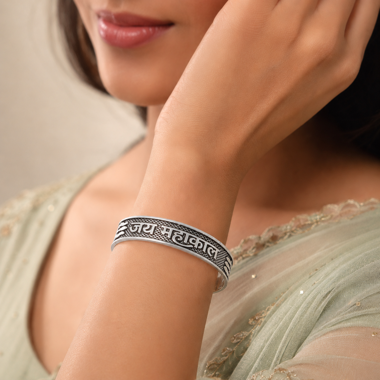 Jai Mahakal Cuff Silver Bracelet