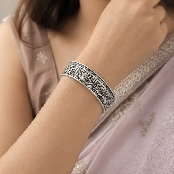 Sanwariya Blessing Cuff Silver Bracelet