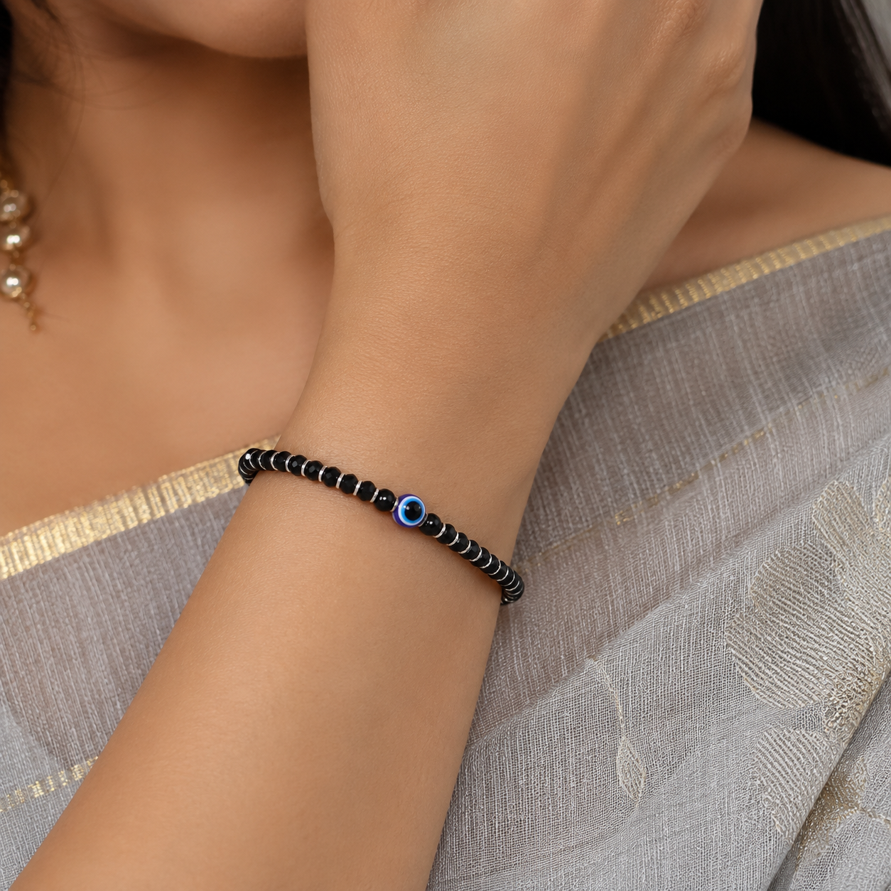 Ishita Evil Silver Bracelet