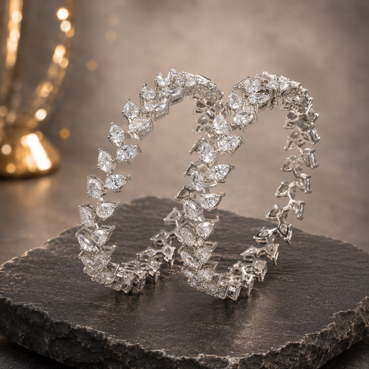 Garima Luxe Silver Bangles