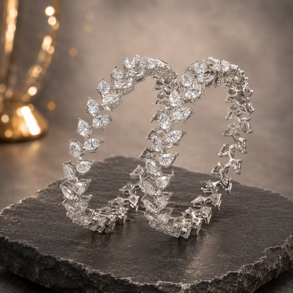 Garima Luxe Silver Bangles