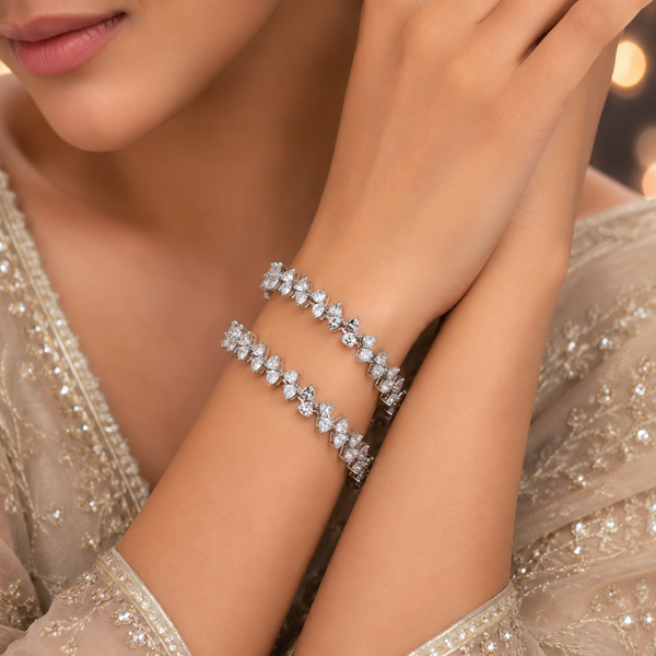 Garima Luxe Silver Bangles