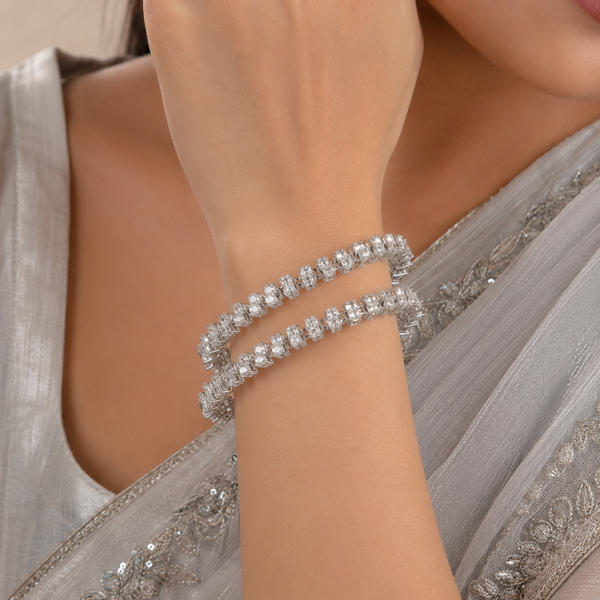 Ojasvi Radiance Silver Bangles