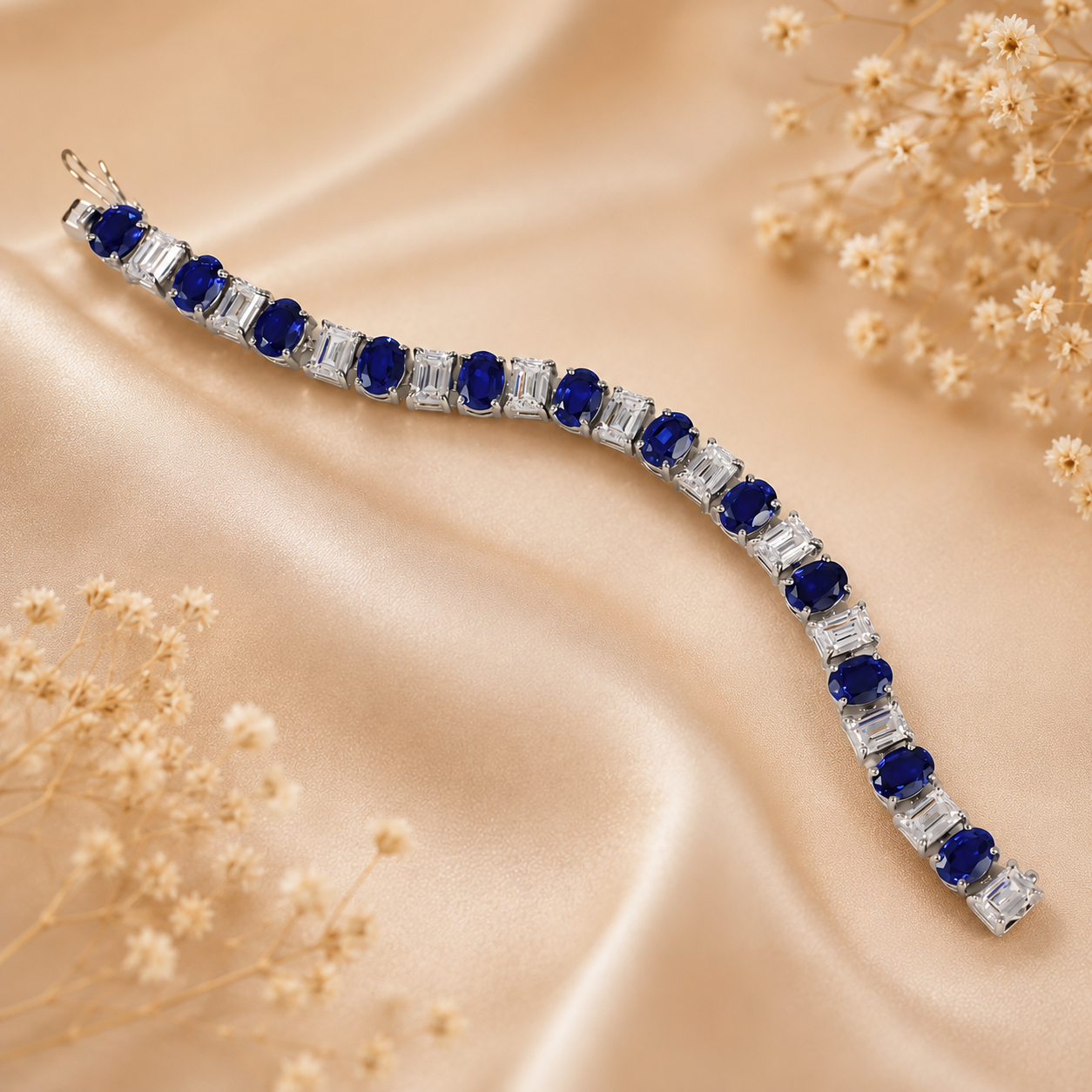 Rhea Blue Elegance Silver Bracelet