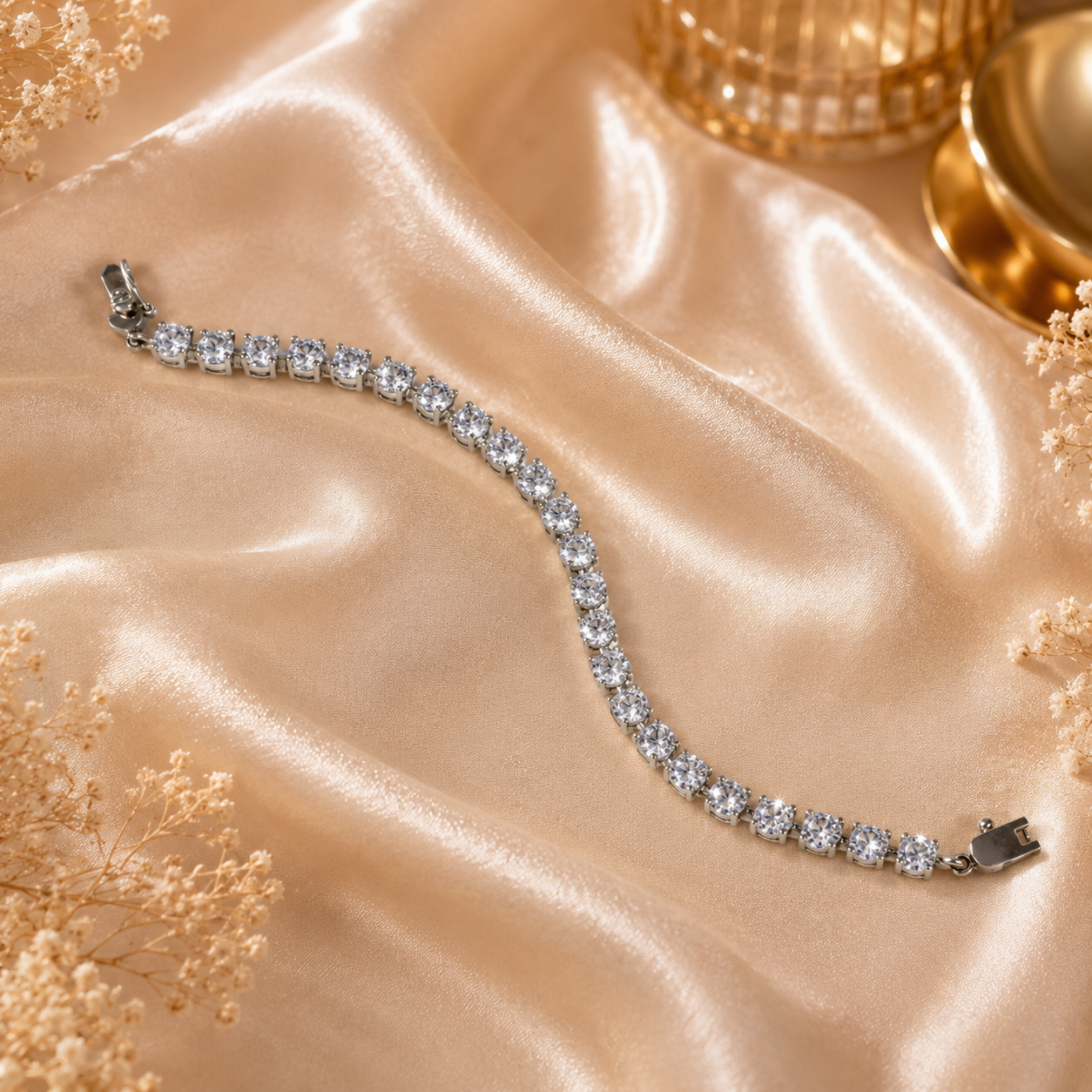 Anvika Glow Silver Bracelet