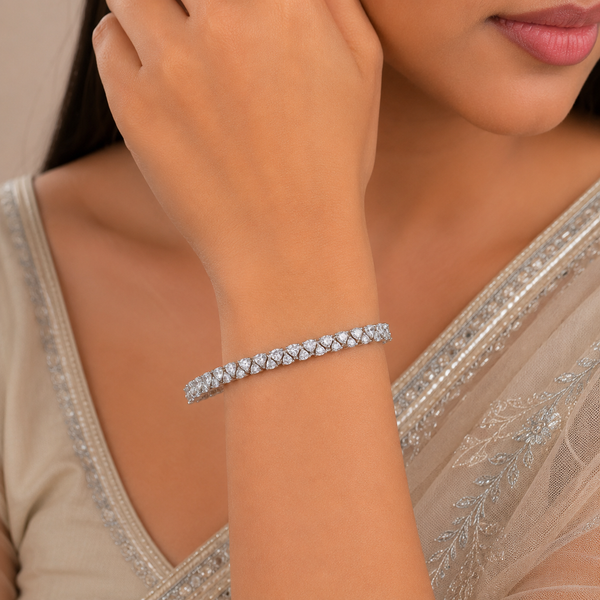 Kiara Heart Silver Bracelet