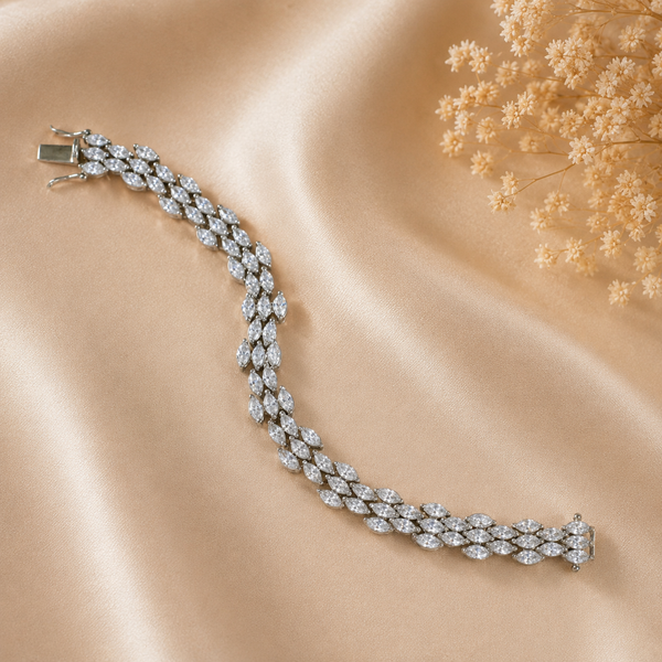 Myra Marquise Silver Bracelet