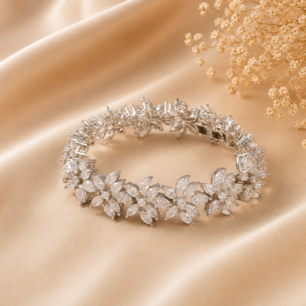 Tara Floral Grace Silver Bracelet