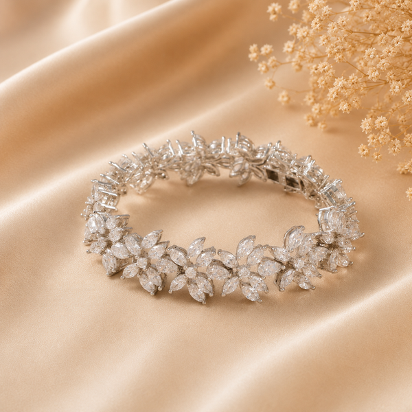 Tara Floral Grace Silver Bracelet