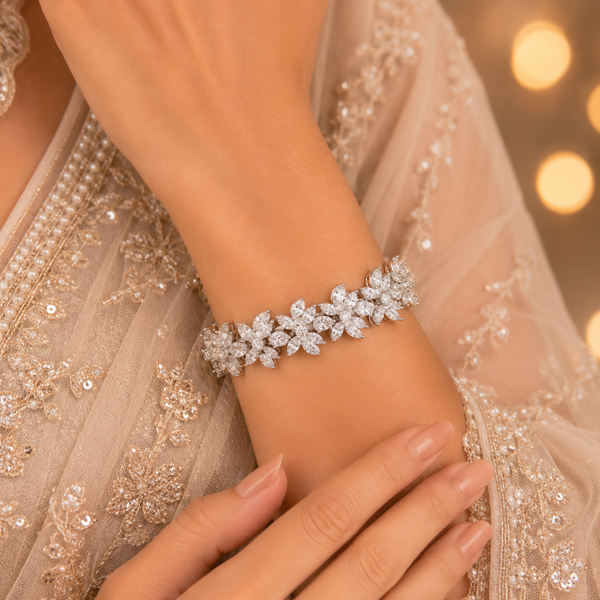 Tara Floral Grace Silver Bracelet