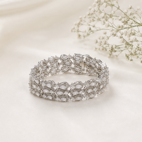 Zara Crystal Silver Bracelet
