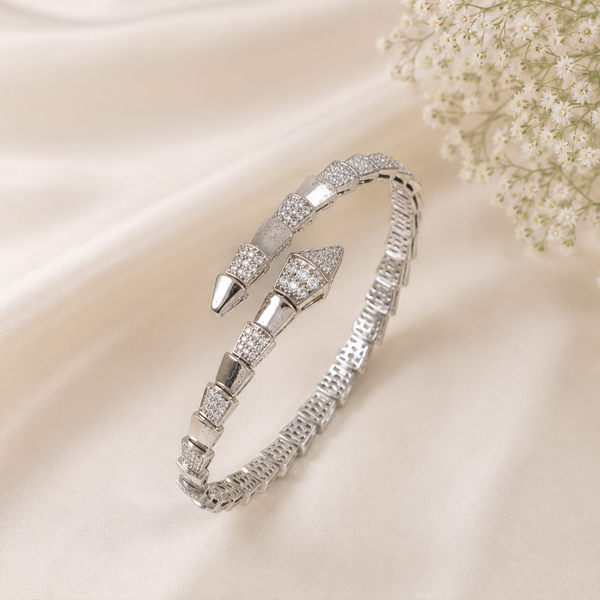 Kiara Luxe Cuff Silver Bracelet