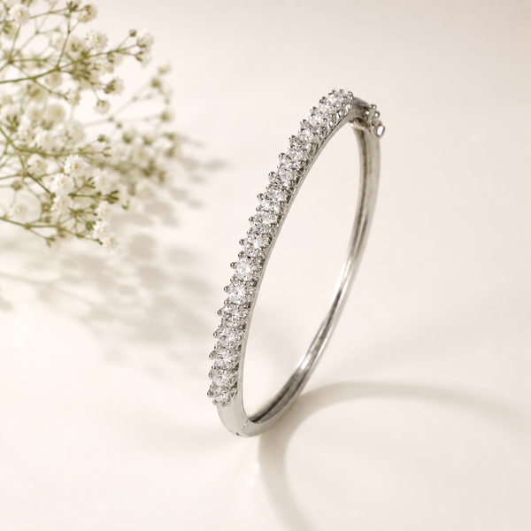 Evika Moonlight Tennis Silver  Bracelet