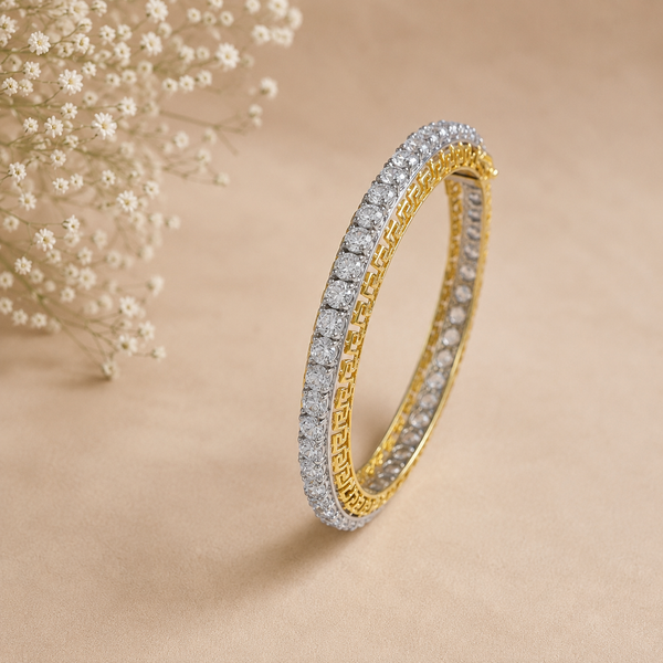 Inaya Dual Luxe Silver Bangle