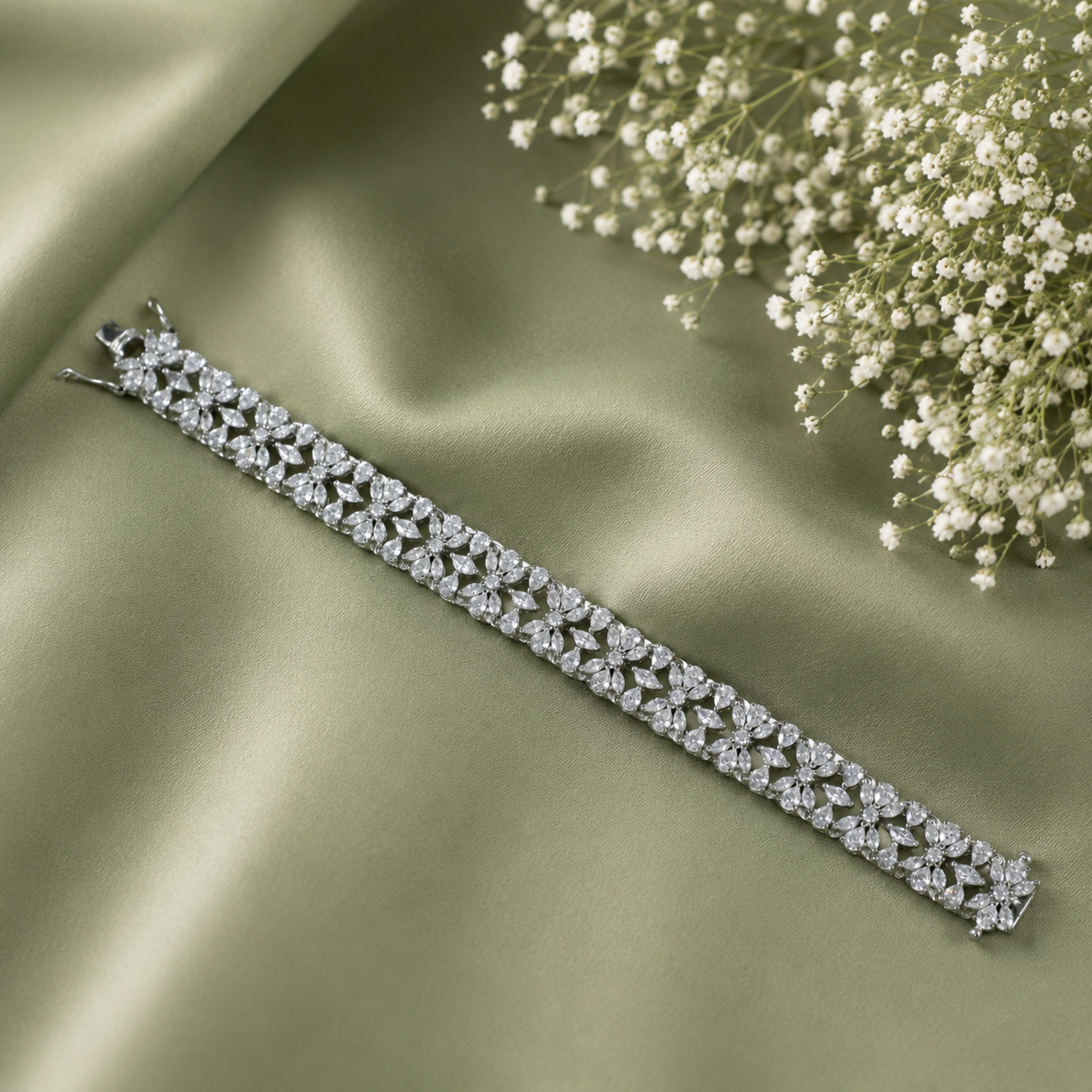 Garima Shine Silver Bracelet