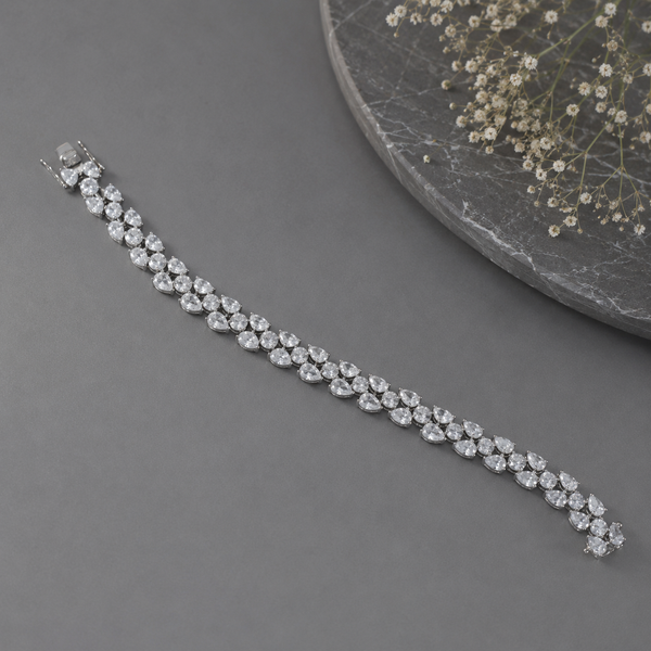 Myra Dew Drops Silver Bracelet