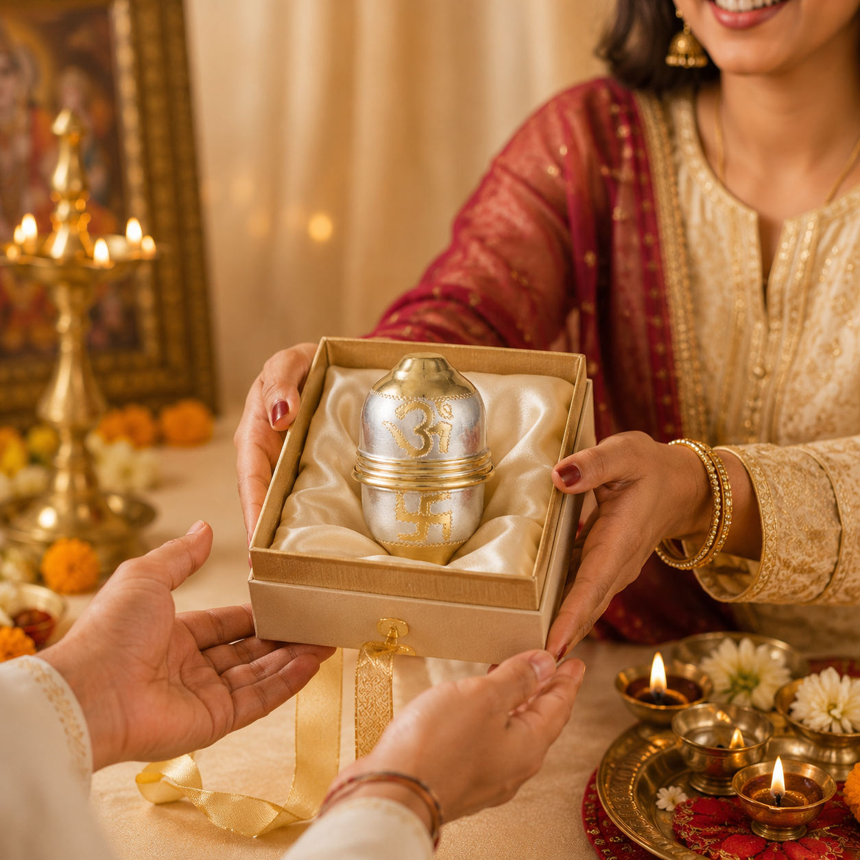 Om Shree Silver Nariyal