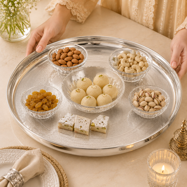 Celestial Aura Silver Thali