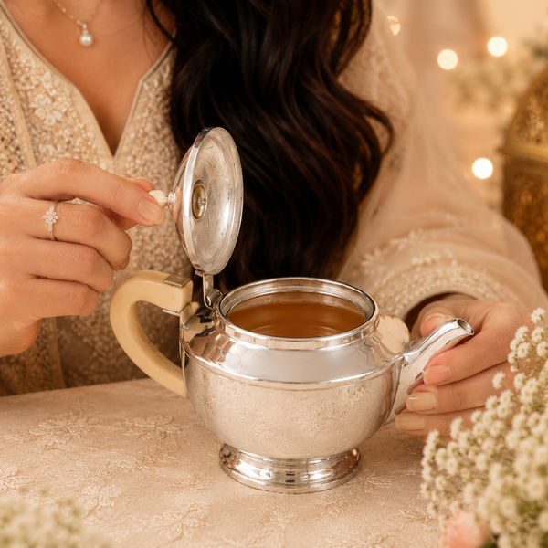 Ivory Grace Silver Tea Pot