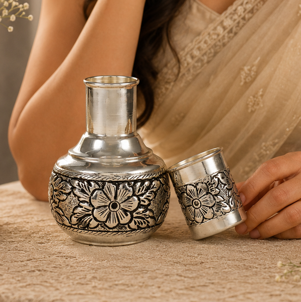 Floral Silver Surai Set