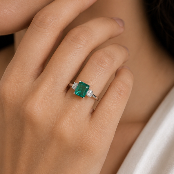 Anika Emerald Glow Diamond Ring
