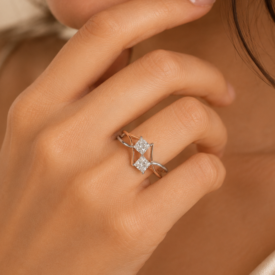 Advika Dual Star Diamond Ring