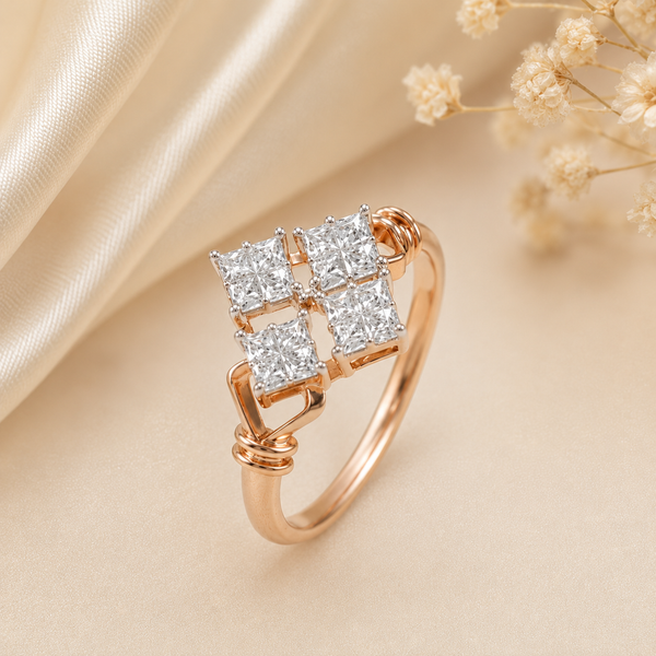 Vanya Regal Floral Diamond Ring