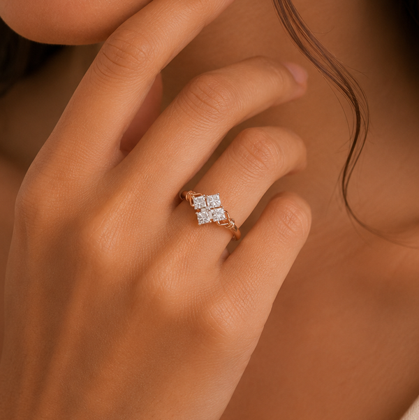 Vanya Regal Floral Diamond Ring