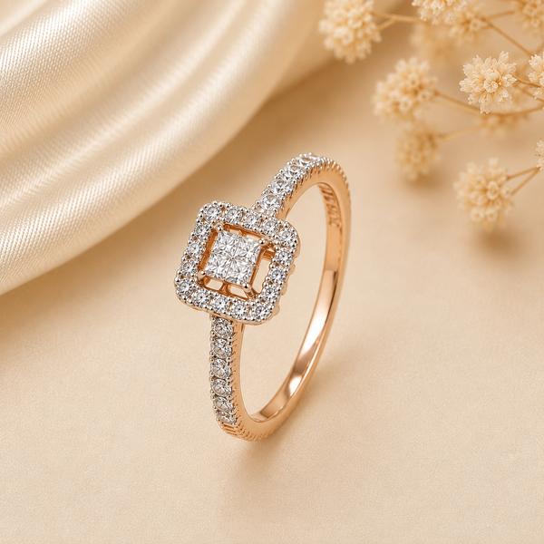 Samaira Square Crown Diamond Ring