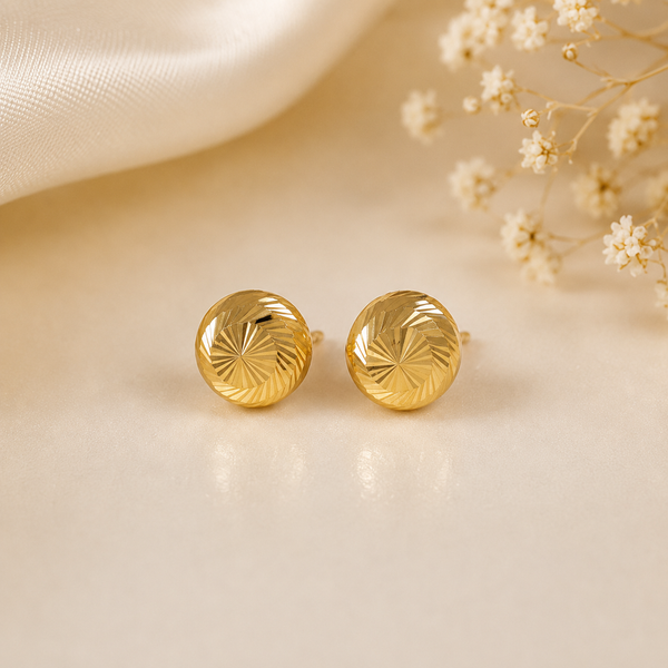 Anika Sunrise Charm Gold Earrings