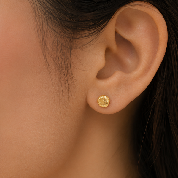 Anika Sunrise Charm Gold Earrings