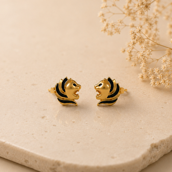 Anvika Lion King  Gold Earrings