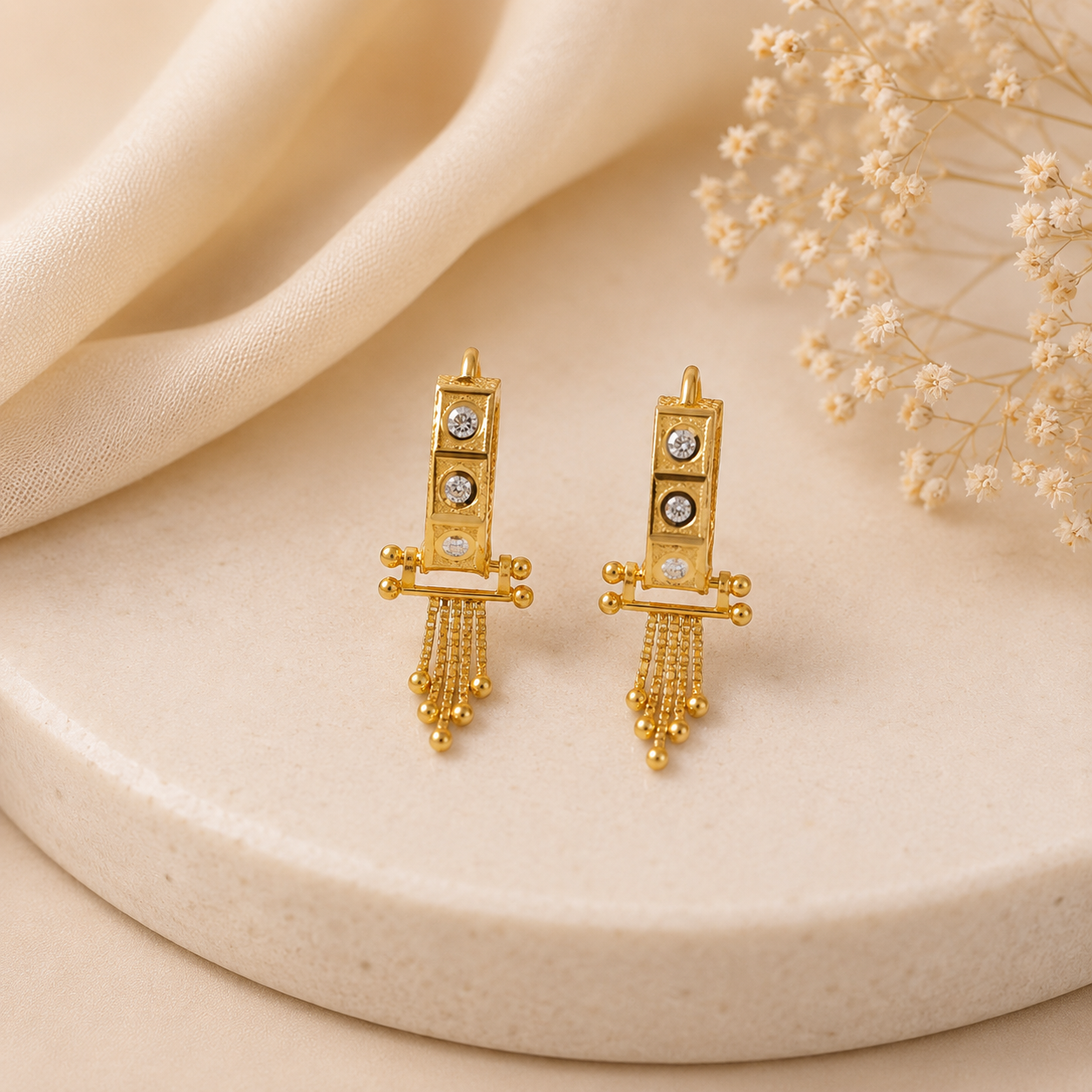 Siya Luxe Danglers Gold Bali