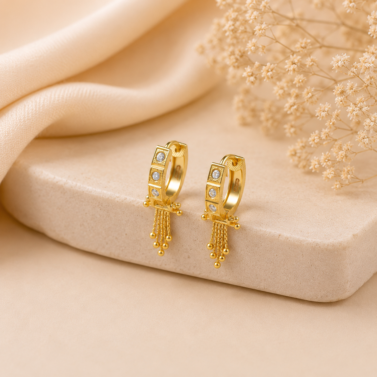 Siya Luxe Danglers Gold Bali