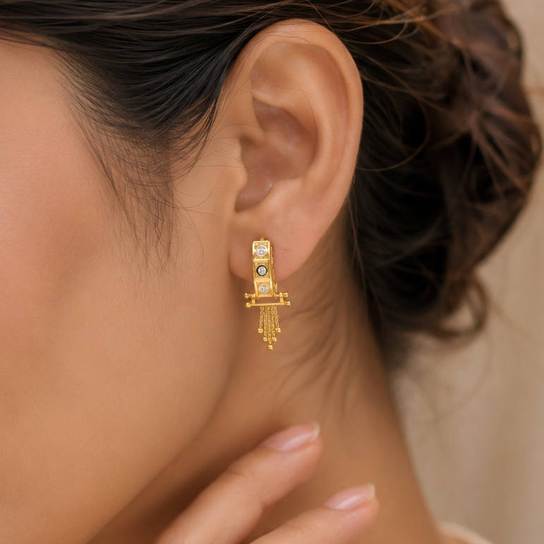 Siya Luxe Danglers Gold Bali