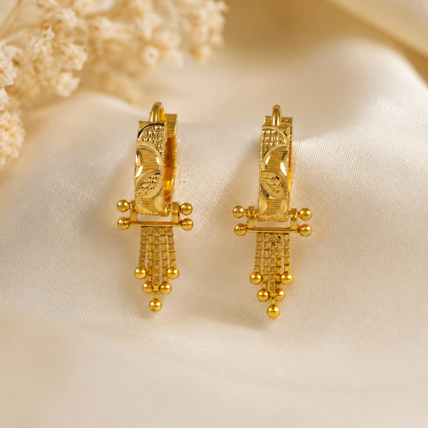 Avni Fringe Hoops Gold Bali