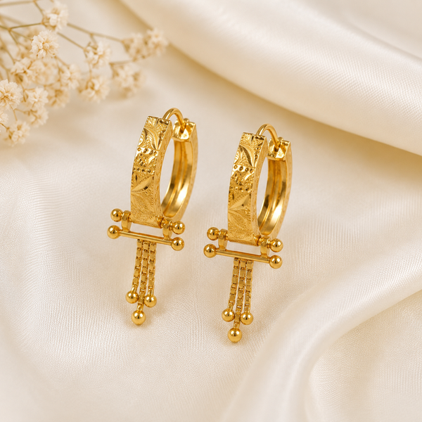 Riya Tassel Drops Gold Bali