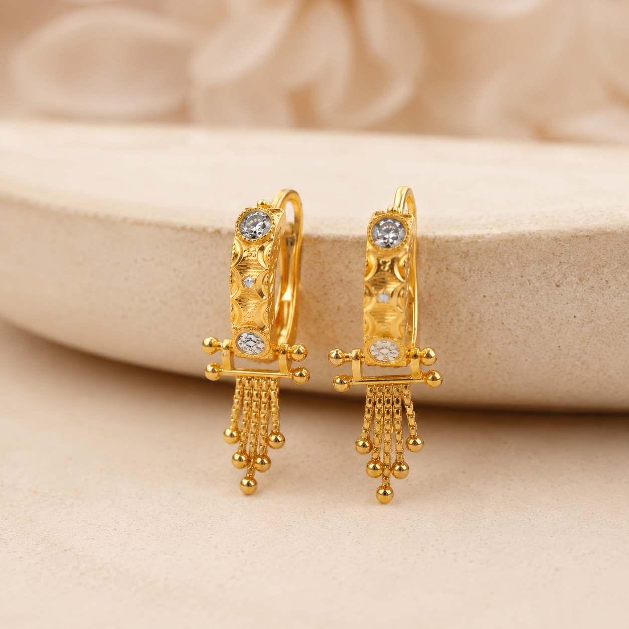 Kashvi Shimmer Hoops Gold Bali