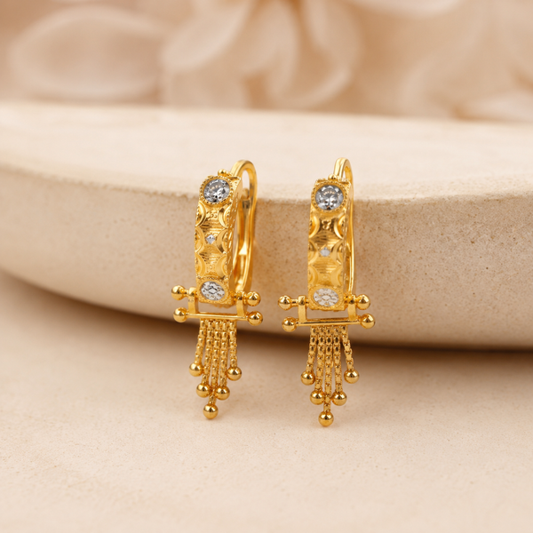 Kashvi Shimmer Hoops Gold Bali