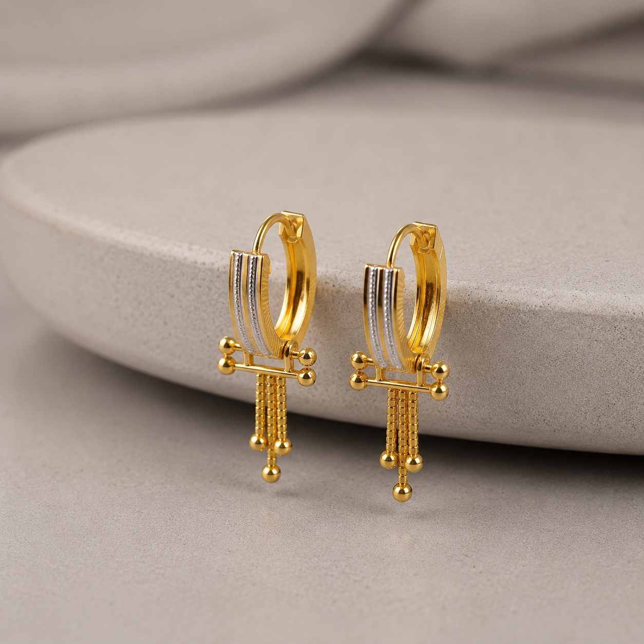 Kiara Tassel Hoops  Gold Bali