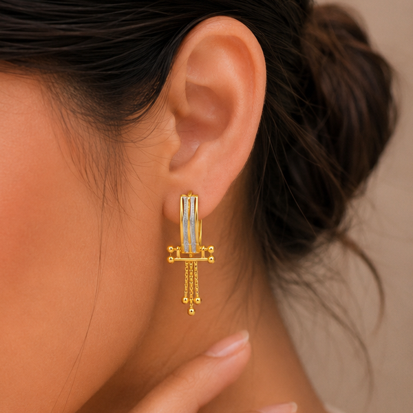 Kiara Tassel Hoops  Gold Bali