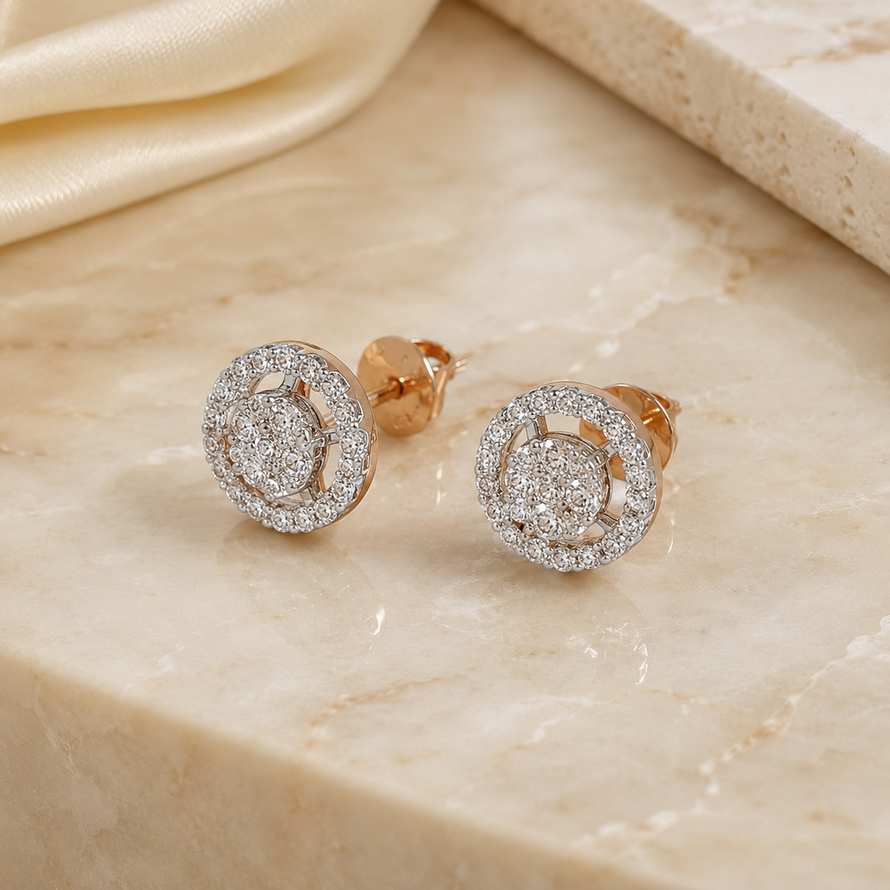 Rose Radiance Diamond Pendant Set