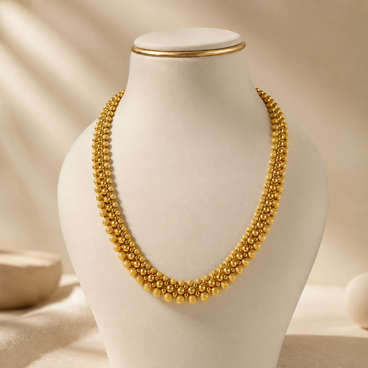 Kiara Bead Gold Necklace
