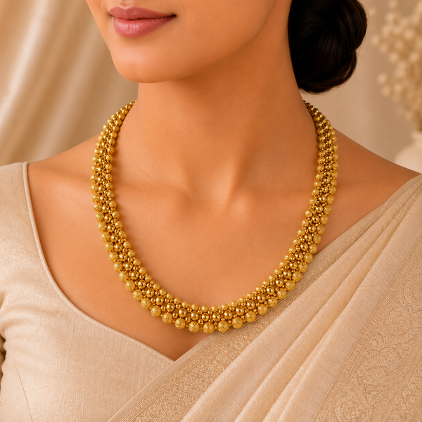 Kiara Bead Gold Necklace