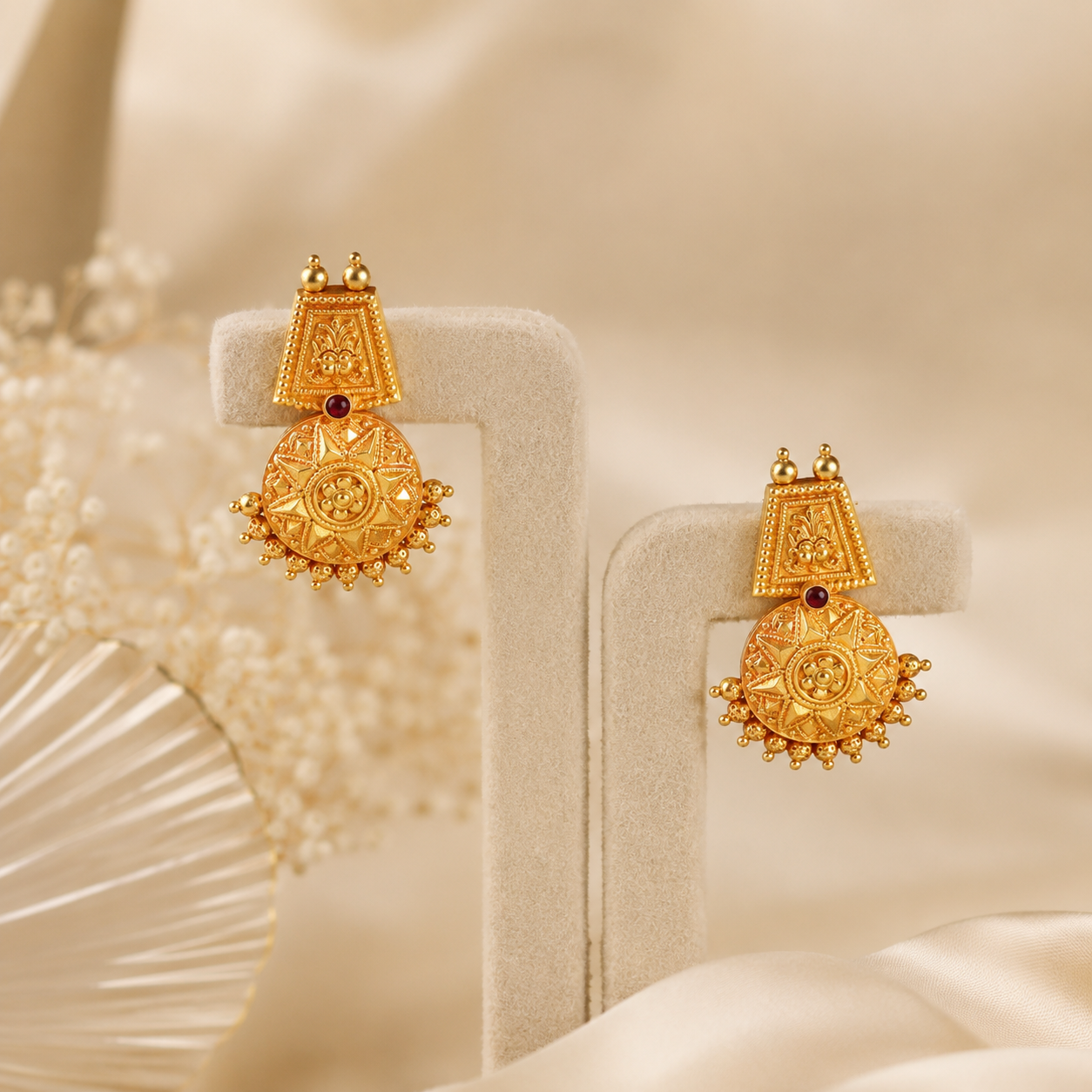 Vanya Sunburst Gold Necklace Set