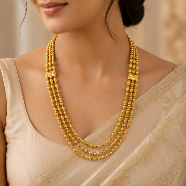 Diya Harmony Long Gold Necklace