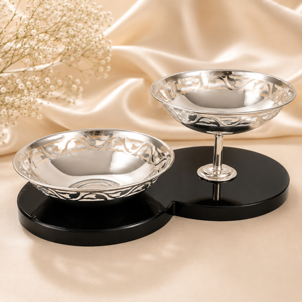 Graceful Serving Silver Bowl