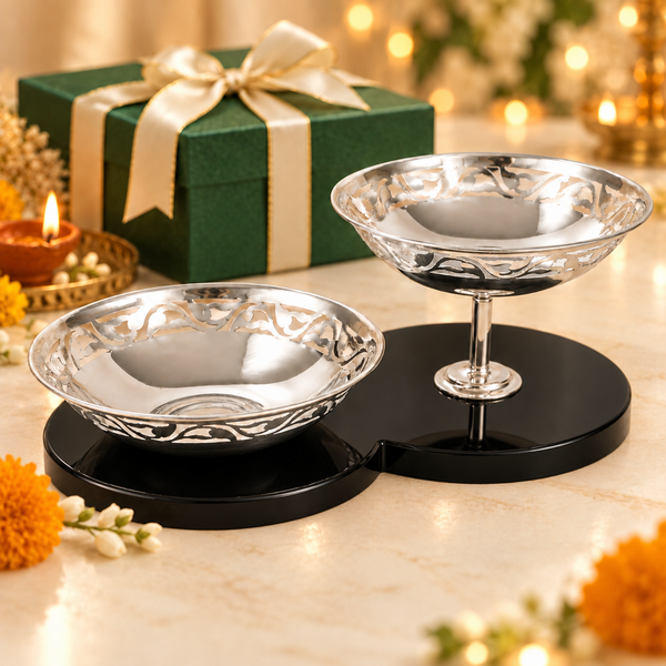Graceful Serving Silver Bowl